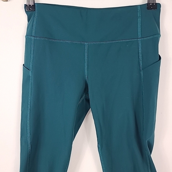 Lululemon Pace Rival Crop 22" Emerald Sz 4 Luxtreme MSRP $88 Yoga Gym EUC! - Picture 2 of 8
